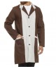 CAMICE UOMO BICOLORE RIGA MARRONE/BEIGE